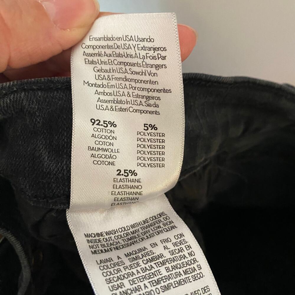Mother High Waisted Rider Ankle Jeans Not Guilty Gray Black Straight Leg size 28 - Picture 15 of 15